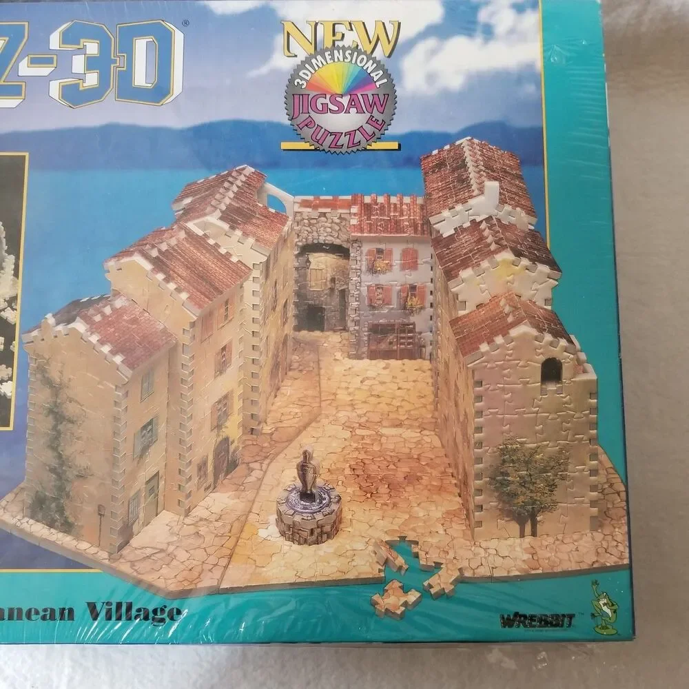 Wrebbit Puzz-3D Mediterranean Village 880pc puzzle new in box